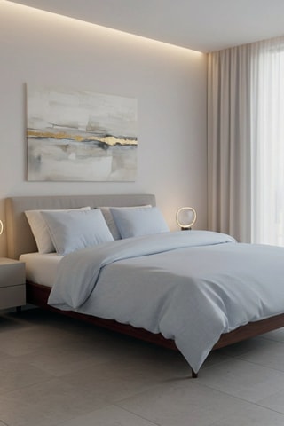 Perkalkatoenen Rolkussensloop - 80 draad/cm² - Blauw - 43 x 210 cm