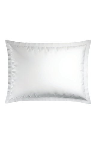 2 Katoensatijnen Kussenslopen - 80 draad/cm² - Donkerblauw en Wit - 50 x 70 cm