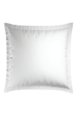 2 Katoensatijnen Kussenslopen - 80 draad/cm² - Donkerblauw en Wit - 63 x 63 cm
