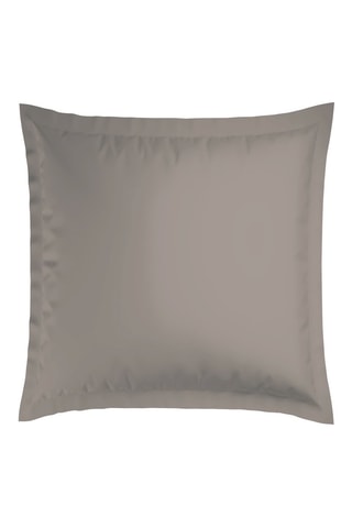 2 Katoensatijnen Kussenslopen - 80 draad/cm² - Taupe - 63 x 63 cm