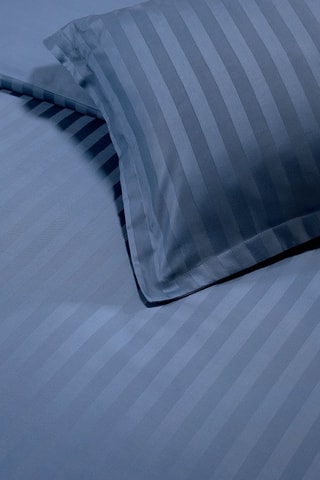 2 Katoensatijnen Kussenslopen - 80 draad/cm² - Blauw