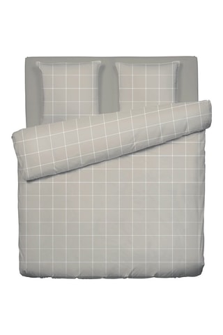 Parure de couette en satin de coton - 80 fils/cm² - Taupe