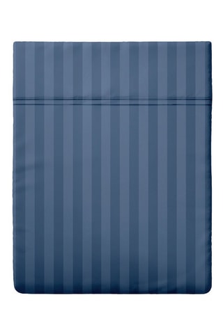 Katoensatijnen Laken - 80 draad/cm² - Blauw