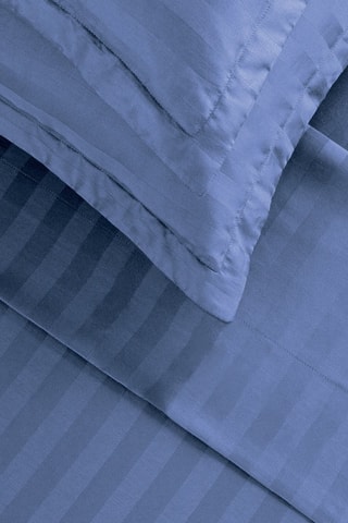 Katoensatijnen Laken - 80 draad/cm² - Blauw