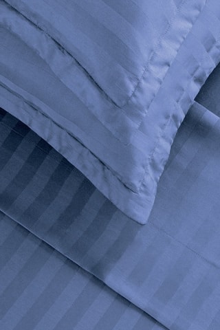 Katoensatijnen Overtrekset - 80 draad/cm² - Blauw
