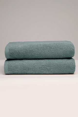 2 draps de douche - Vert - 70 x 140 cm