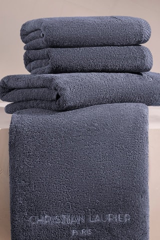 6 gants de toilette - Bleu-gris