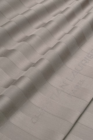 Katoensatijnen Overtrekset 80 Draad/cm² Dobby Stripe Woven - Taupe