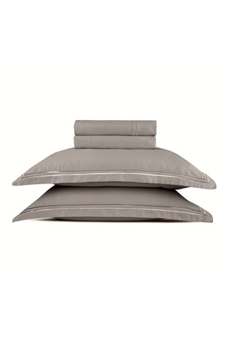 Katoensatijnen Overtrekset 80 Draad/cm² Biarritz  - Taupe