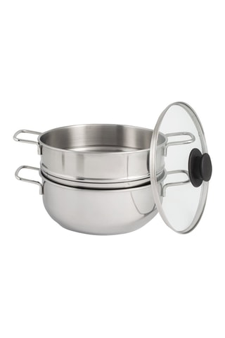 Cuiseur vapeur en acier inoxydable - 22 cm - 2,7 l
