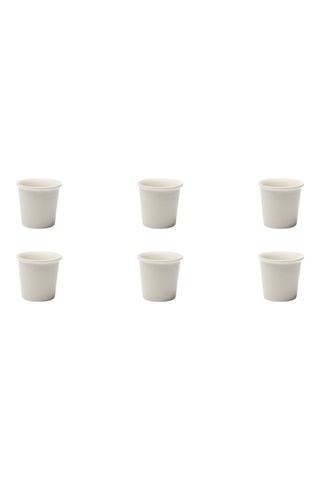 6 tasses expresso en porcelaine Fashion White - 9 cl