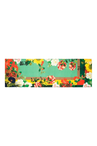 Chemin de table Furisode - Vert et rouge - 140 x 45 cm - Multicolore