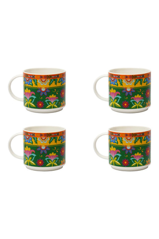 4 tasses à thé Gipsy Soul en New Bone China - 29 cl