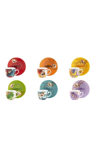 Service à café en porcelaine Fuji - 6 personnes