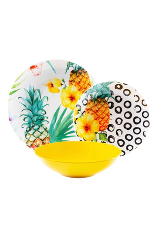 Serviço de porcelana Tropical Chic  18 peças