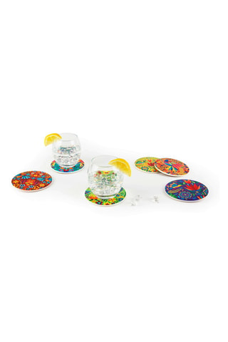 6 dessous de verre en céramique