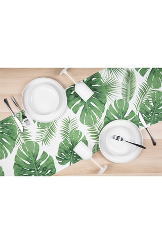 Chemin de table Foliage - 45 x 140 cm - Vert