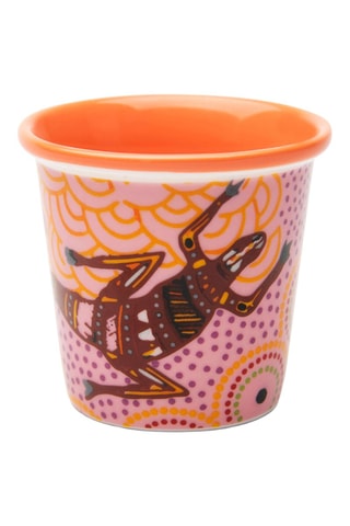 6 verres à café en porcelaine Aboriginal - 9 cl