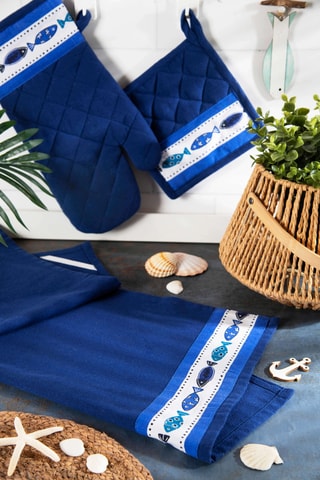 Gant de cuisine Océan - Bleu