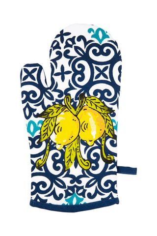 Gant de four Amalfi - Bleu et blanc