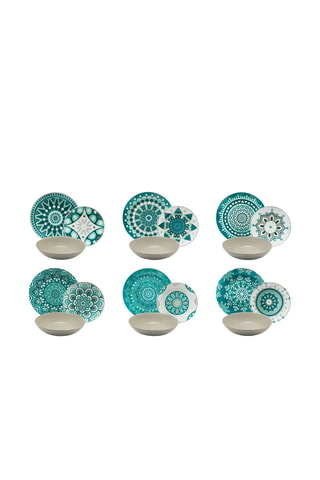 Serviço Mandala em porcelana e grés - 18 peças