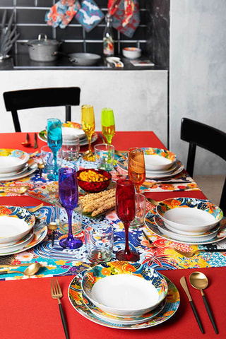 Chemin de table - 45 x 140 cm - Multicolore