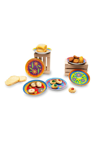 6 assiettes apéritif en porcelaine Gipsy - 15 cm