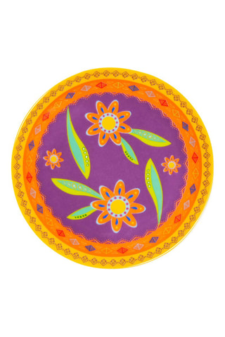 6 assiettes apéritif en porcelaine Gipsy - 15 cm