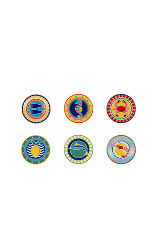 6 dessous de verre Corfu - 10,5 cm
