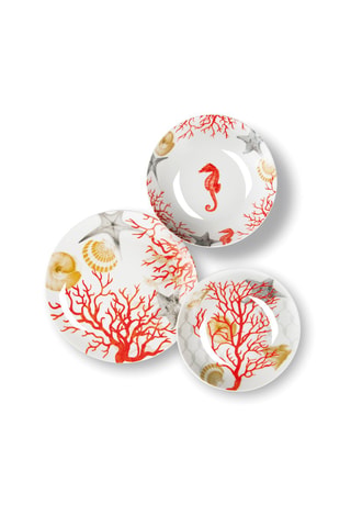 Service en porcelaine Coral - 18 pièces