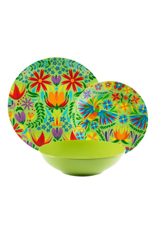 Service en porcelaine Mexican Flowers - 18 pièces
