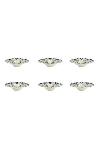 6 pratos fundos em cerâmica Amalfi - 28,5 x 28,5 x 6,5 cm