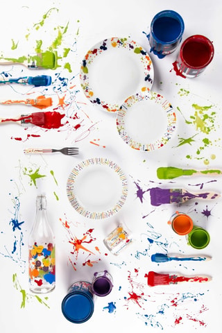 Serviço de porcelana Dripping    18 peças