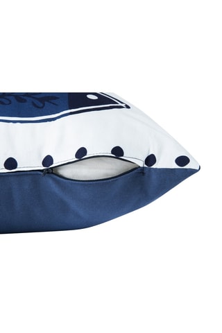 Coussin Ocean - 45 x 45 cm - Blanc et bleu