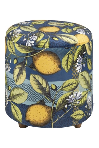 Pouf de rangement - Bleu pétrole - Toucher velours