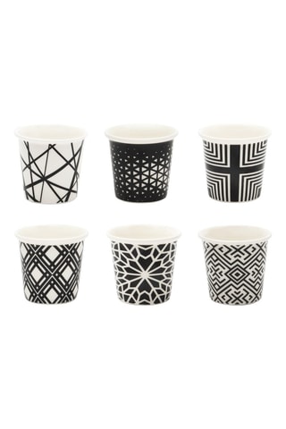6 tasses à café en porcelaine Emily - 9 cl