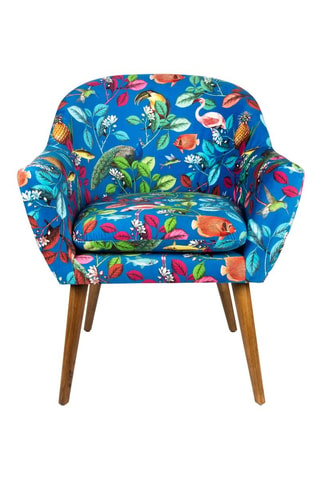 Fauteuil - Bleu roi - Toucher velours