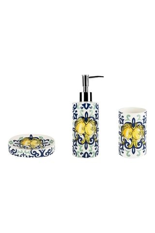 Ensemble de 3 accessoires de salle de bain Amalfi - Bleu