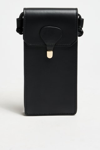 Sac bandoulière en cuir - Noir