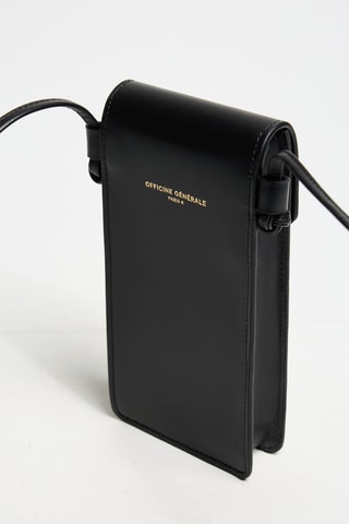 Sac bandoulière en cuir - Noir