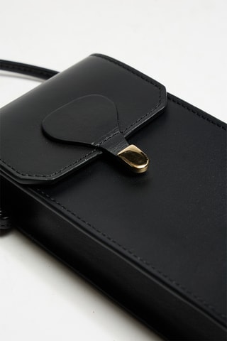 Sac bandoulière en cuir - Noir