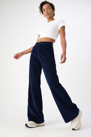 Pantalon en velours - Indigo