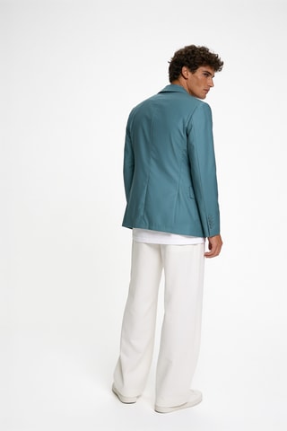 Veste de costume en laine vierge - Turquoise