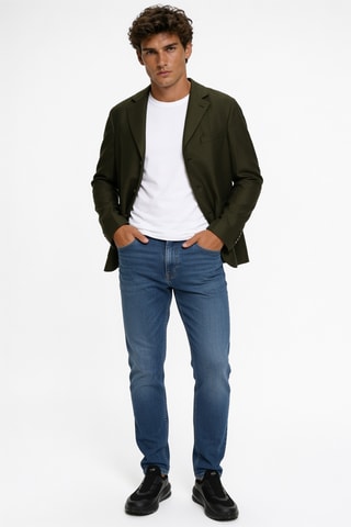 Veste de costume en laine - Vert olive