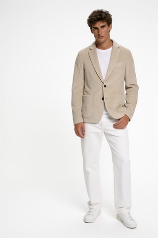Veste de costume en velours - Beige
