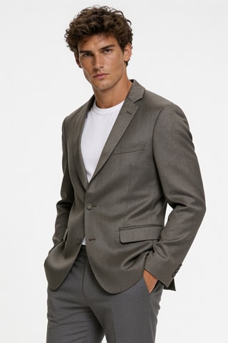 Veste de costume en laine - Marron