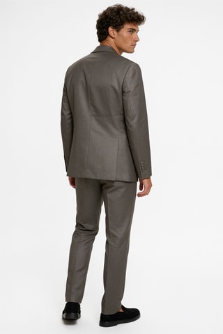 Veste de costume en laine - Marron