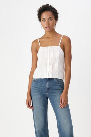 Top en coton biologique - Blanc