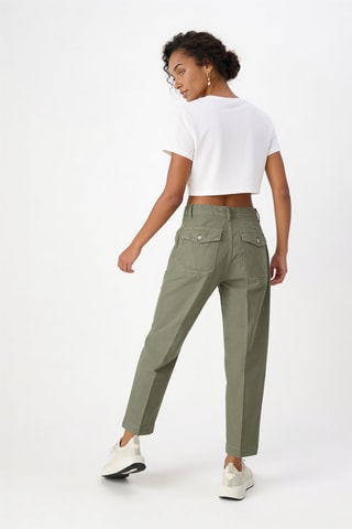 Chino en coton biologique - Kaki