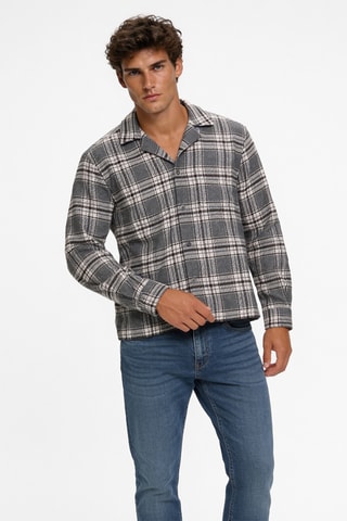 Surchemise en laine - Gris